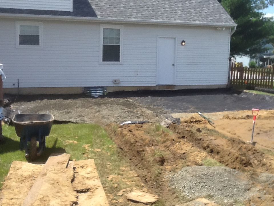 These are pictures of on of our patio installations from start to finish