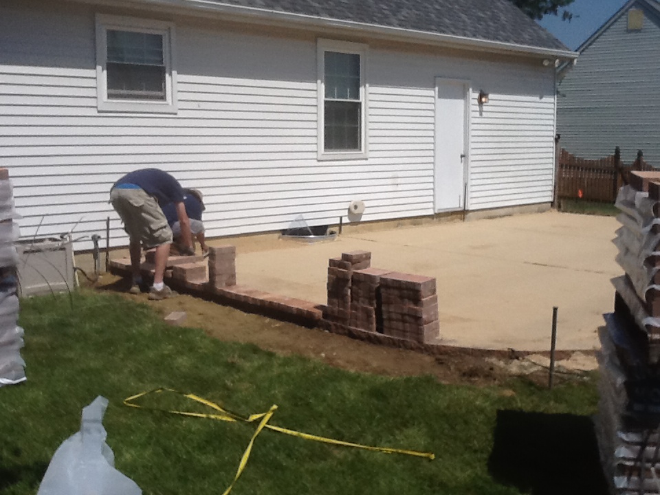 These are pictures of on of our patio installations from start to finish