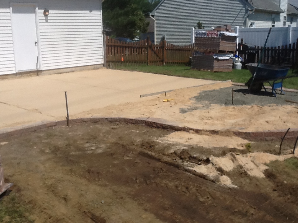 These are pictures of on of our patio installations from start to finish