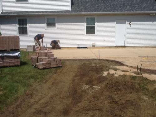 These are pictures of on of our patio installations from start to finish