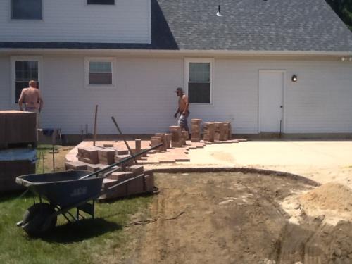 These are pictures of on of our patio installations from start to finish