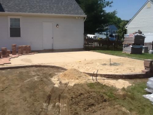 These are pictures of on of our patio installations from start to finish