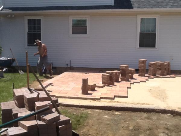 These are pictures of on of our patio installations from start to finish