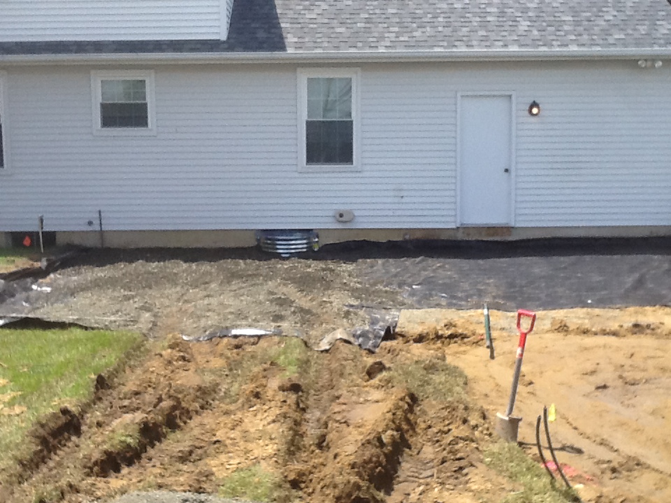 These are pictures of on of our patio installations from start to finish