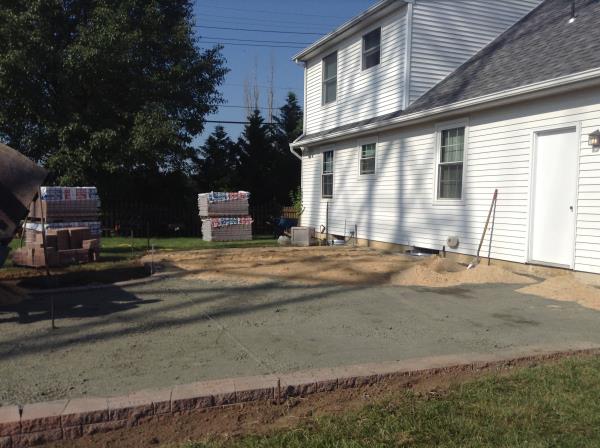 These are pictures of on of our patio installations from start to finish