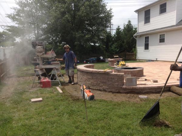 These are pictures of on of our patio installations from start to finish