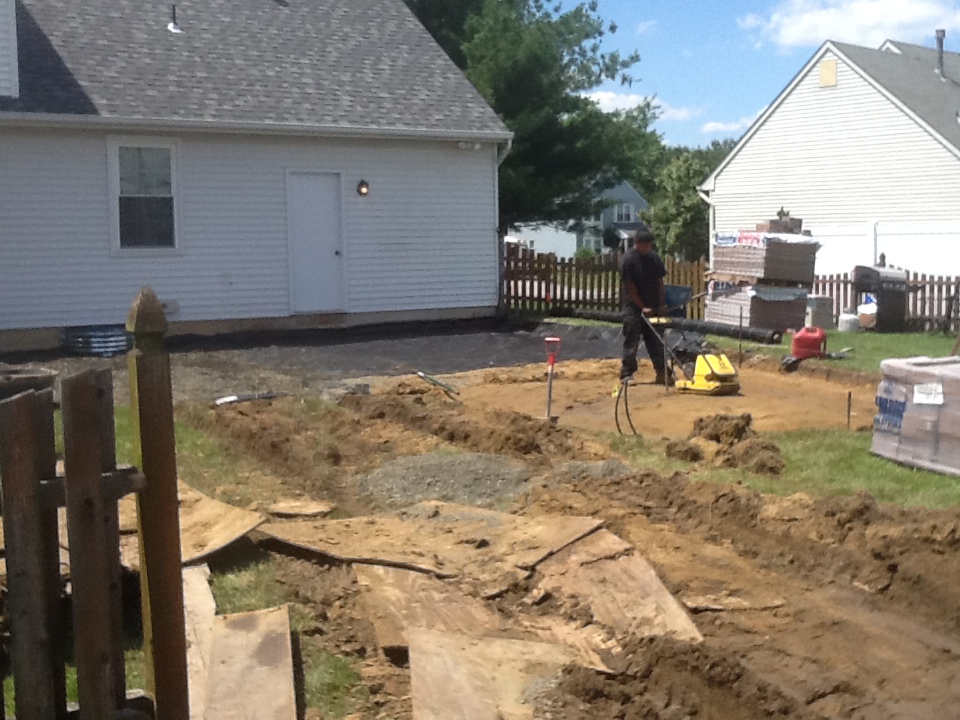 These are pictures of on of our patio installations from start to finish