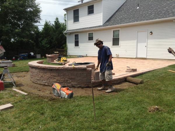 These are pictures of on of our patio installations from start to finish