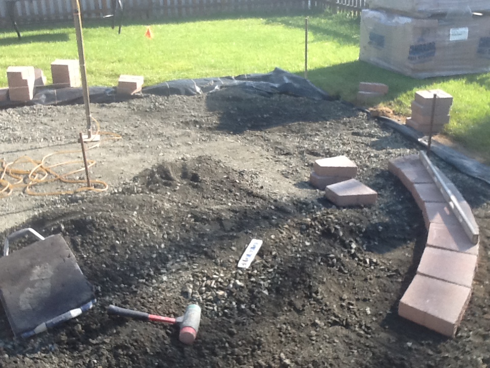 These are pictures of on of our patio installations from start to finish