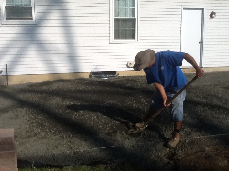 These are pictures of on of our patio installations from start to finish