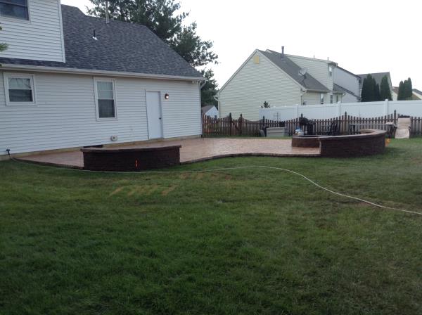 These are pictures of on of our patio installations from start to finish