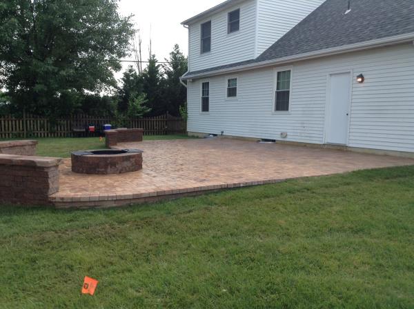 These are pictures of on of our patio installations from start to finish
