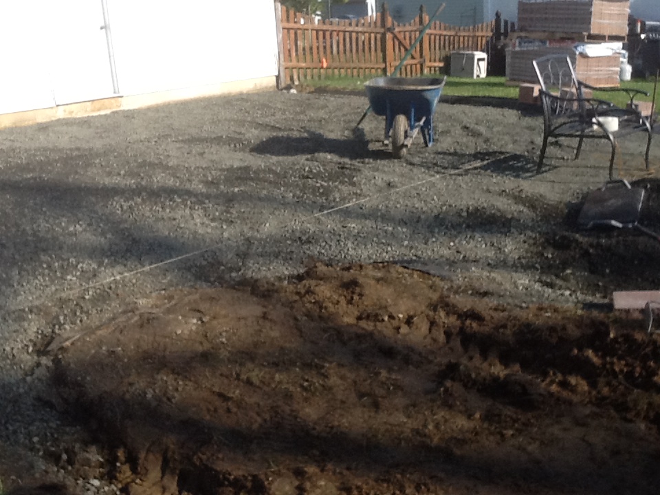 These are pictures of on of our patio installations from start to finish