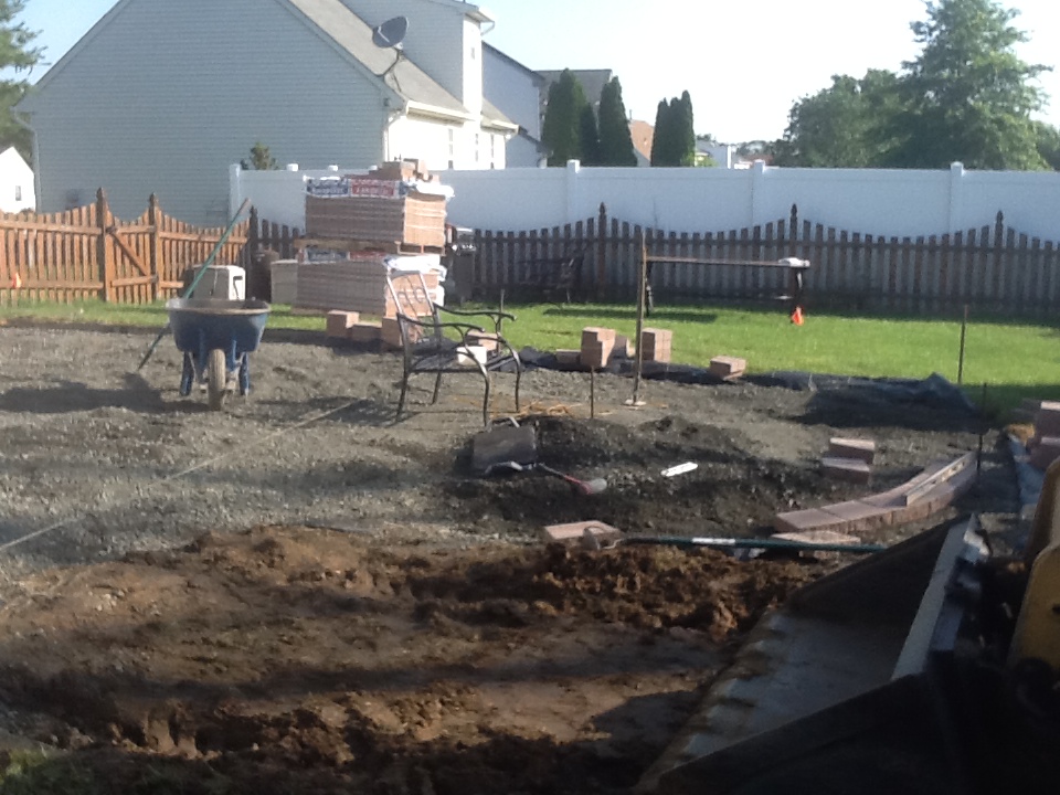 These are pictures of on of our patio installations from start to finish