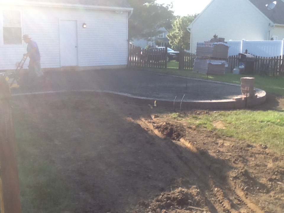 These are pictures of on of our patio installations from start to finish